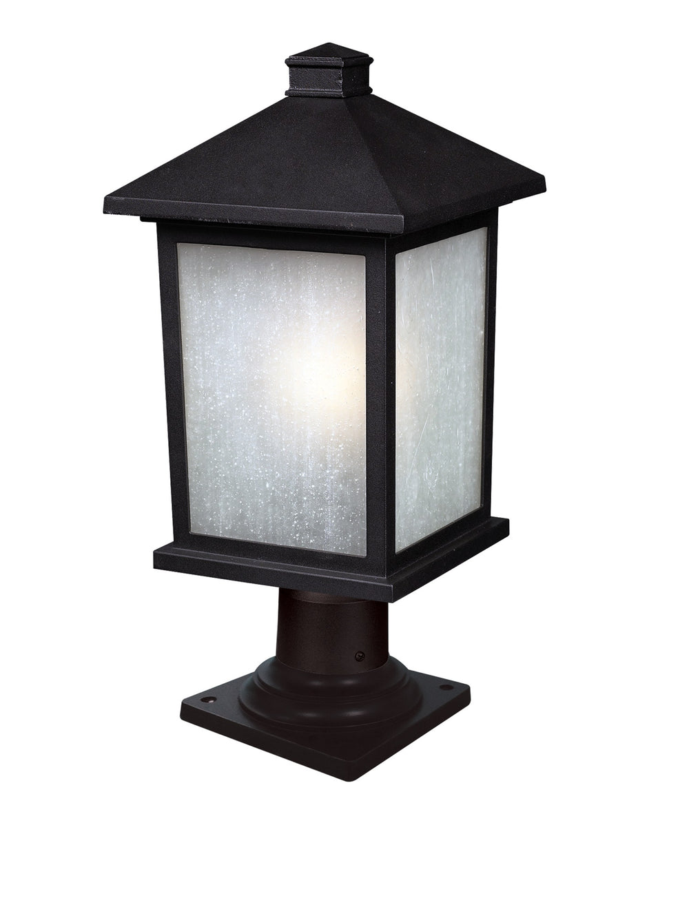 Holbrook 1 Light Outdoor Post Mount Light in Black Finish