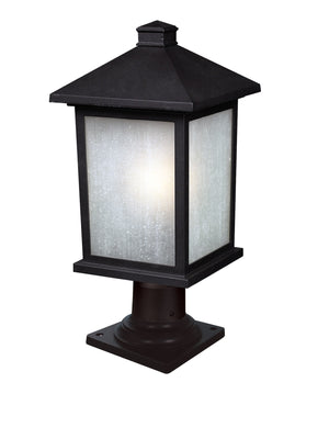 Holbrook 1 Light Outdoor Post Mount Light in Black Finish