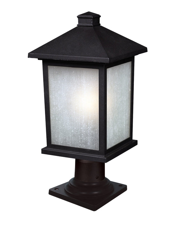 Holbrook 1 Light Outdoor Post Mount Light in Black Finish