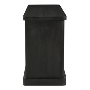Mona Sideboard with Glass Doors in Black
