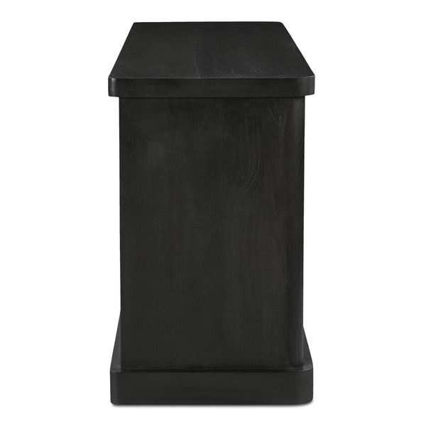 Mona Sideboard with Glass Doors in Black