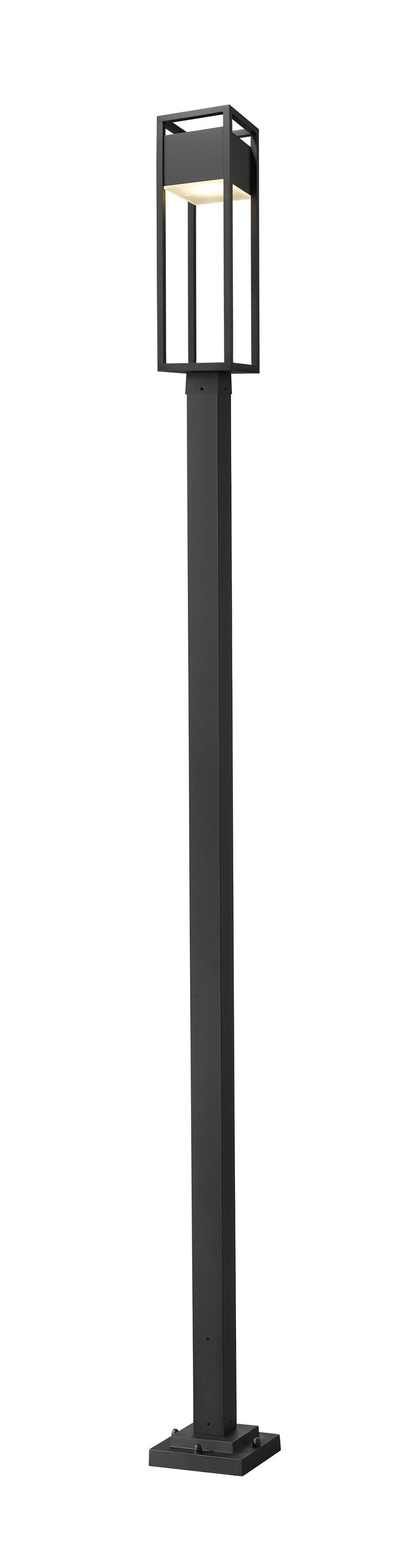 Barwick 1 Light Outdoor Post Mounted Fixture in Black Finish