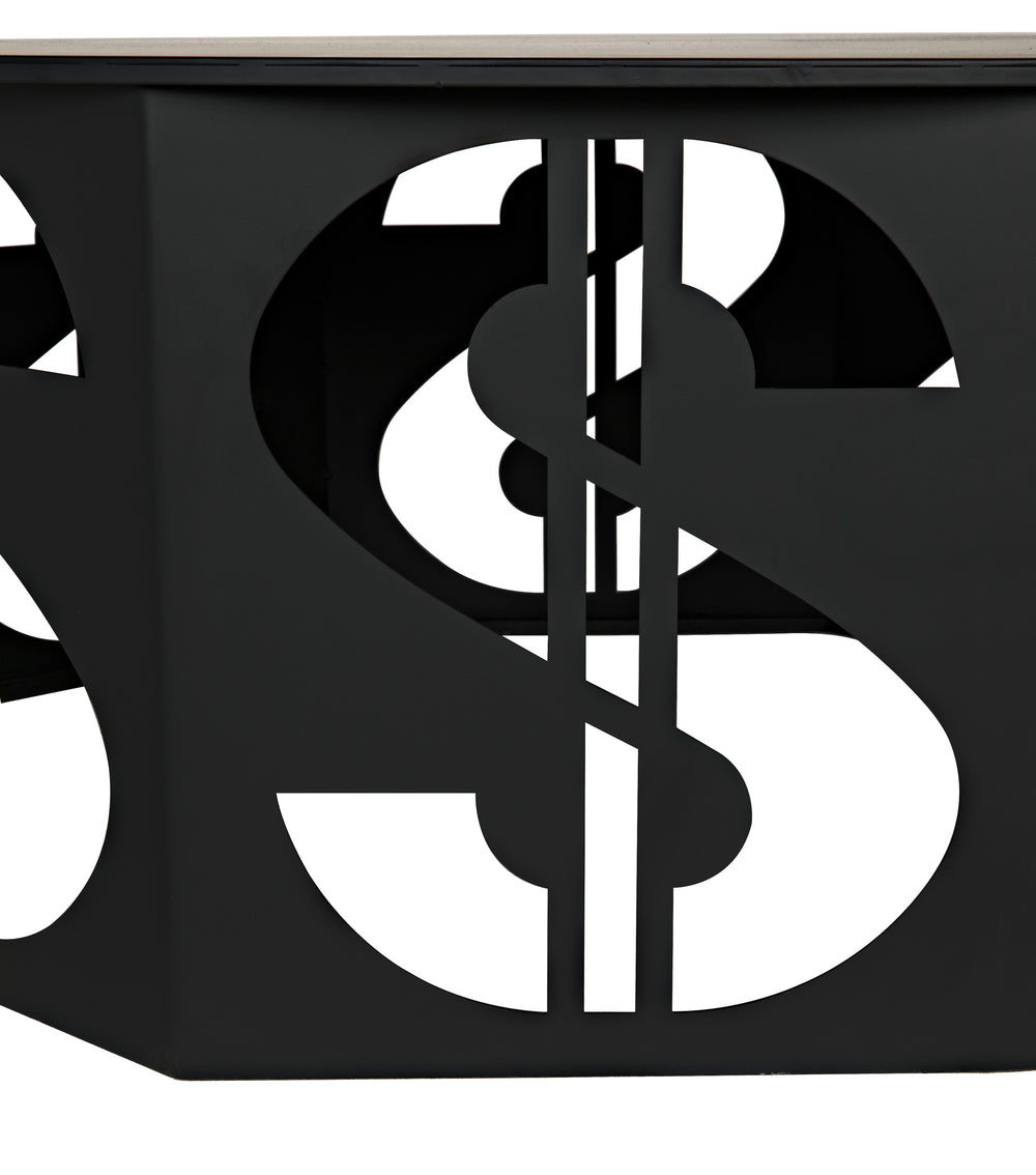 Dollar Coffee Table, Black Steel