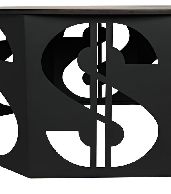 Dollar Coffee Table, Black Steel