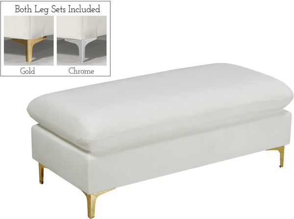 Lucy Ottoman In Cream Velvet
