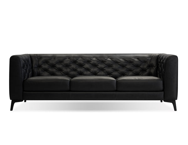 Dalton sofa in vintage black with black legs