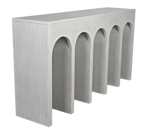 Bridge Console in White Wash Mahogany and Veneer