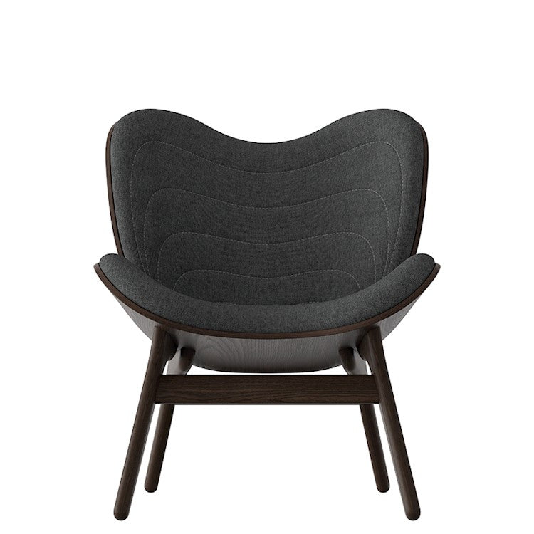 A Conversation Piece Armchair in Slate Grey/Dark Oak