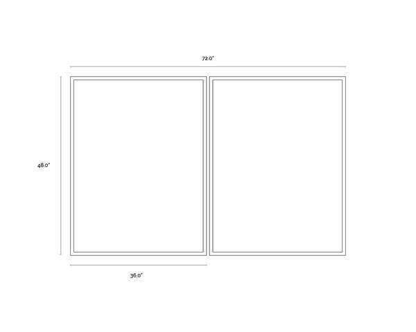 LAKESIDE VIEWS (SET OF 2) - 36" X 48" - BLACK FLOATER FRAME