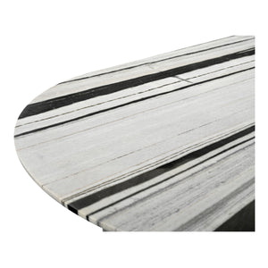 Celia Oval Dining Table in Panda Marble