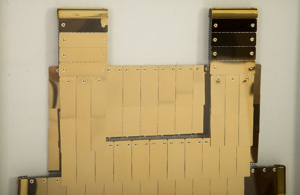 OPEN BOX - Armor Vest Wall Art , Plated Brass, w/LED