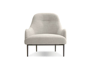 Swoon Lounge Chair in light grey with black legs