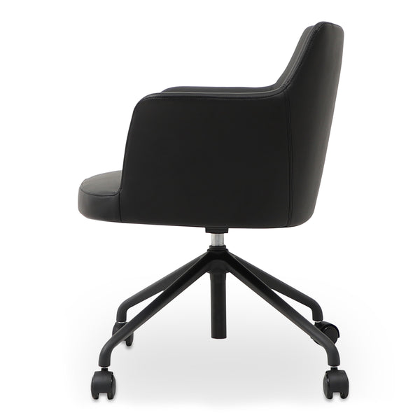 Moe's Morris Office Chair Black PVC