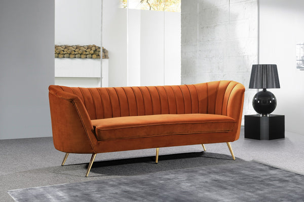 Josefina Sofa In Cognac Velvet