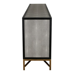 Moe's Mako Large Sideboard in Grey Oak with Gold Accents