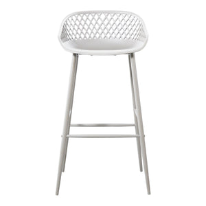 Piazza White Outdoor Barstool Set of 2