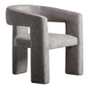 Elo Armchair in Light Grey with Plywood Frame