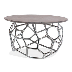 Cell Coffee Table with Marble Top