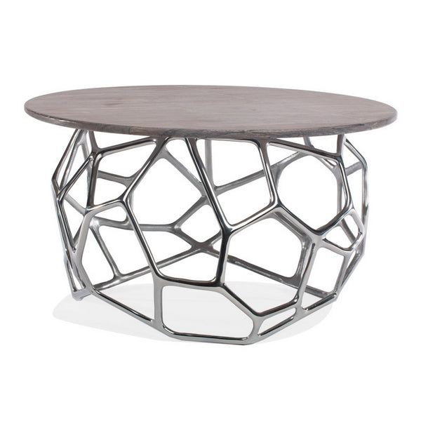 Cell Coffee Table with Marble Top