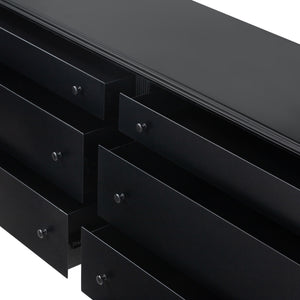 Lendon 6 Drawer Dresser in Black