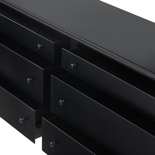 Lendon 6 Drawer Dresser in Black