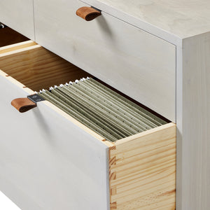 Trey Modular Wide Filing Cabinet in Dove'