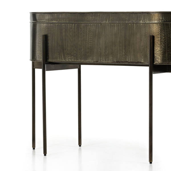 Jed Large Planter In Weathered Brass
