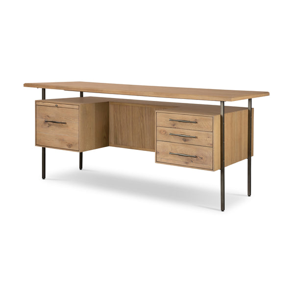 Lauren Desk In Natural Oak Solid