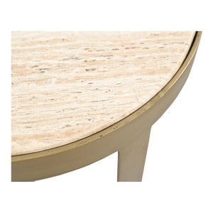 Moe's Holli Side Table Travertine Top