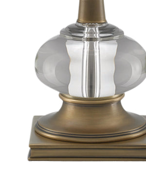 Giovanna Table Lamp In Antique Brass & Clear