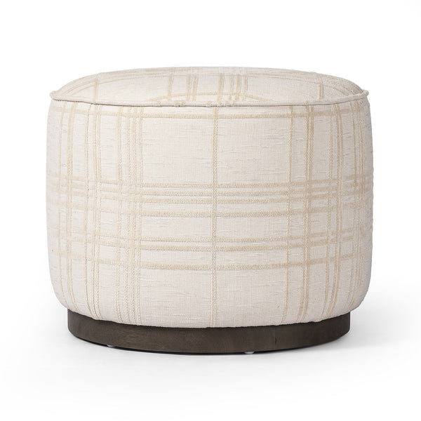 Sinclair Round Ottoman - Sheffield Ivory