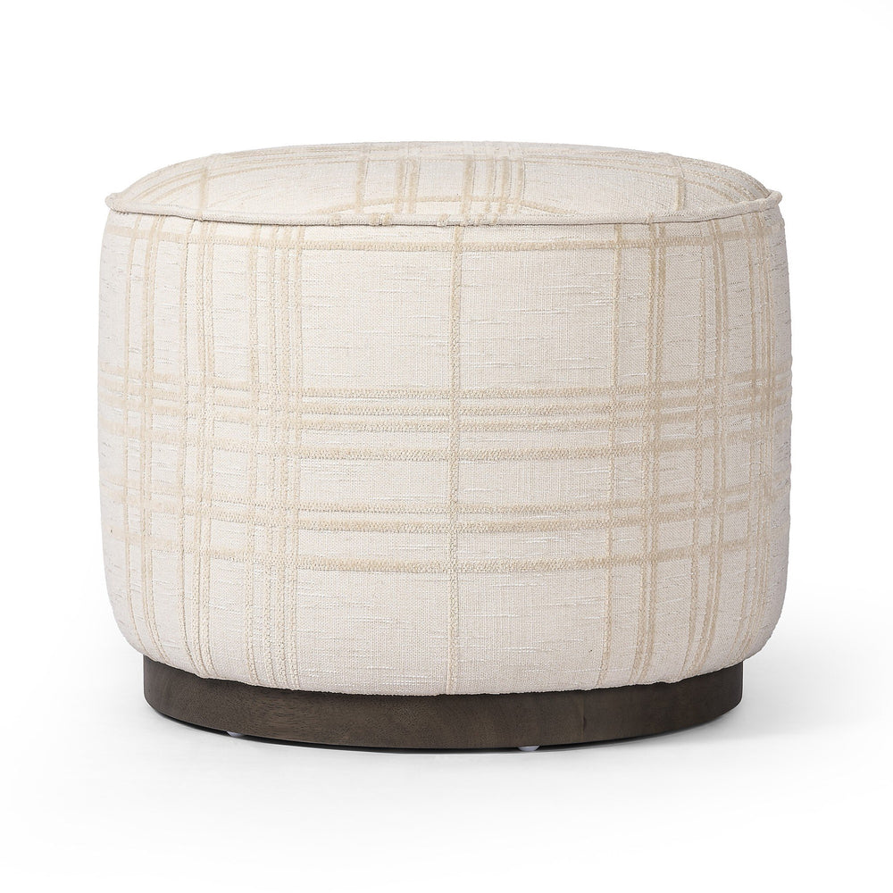 Sinclair Round Ottoman - Sheffield Ivory