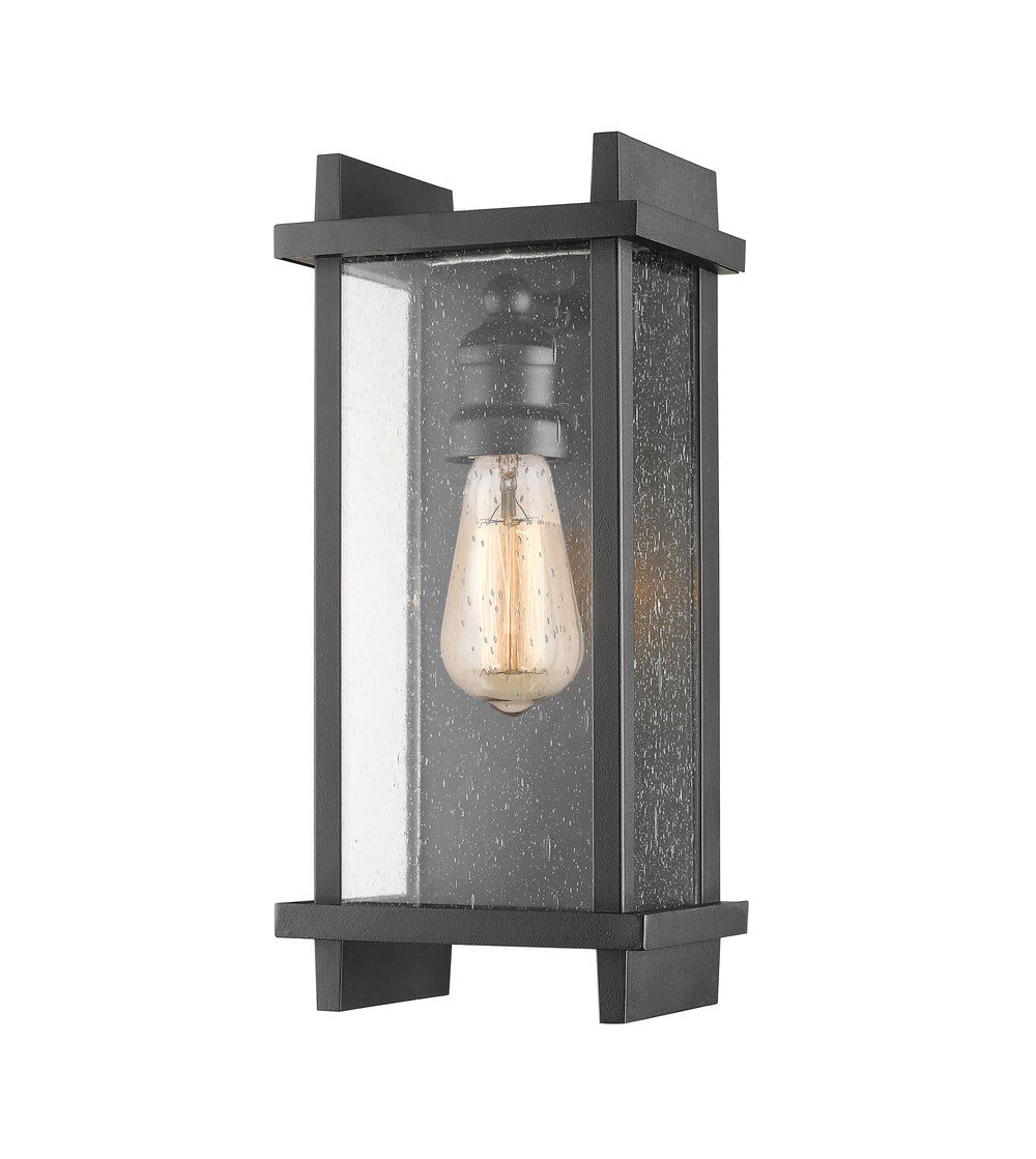 Fallow 1 Light Outdoor Wall Sconce in Black Finish
