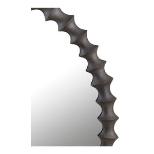 Whitby Mirror in Aged Black Cast Aluminum