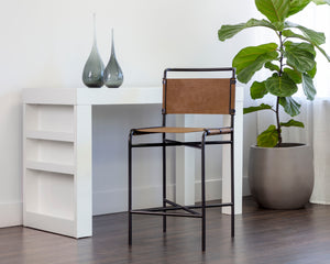 CORRIGAN COUNTER STOOL - COGNAC LEATHER