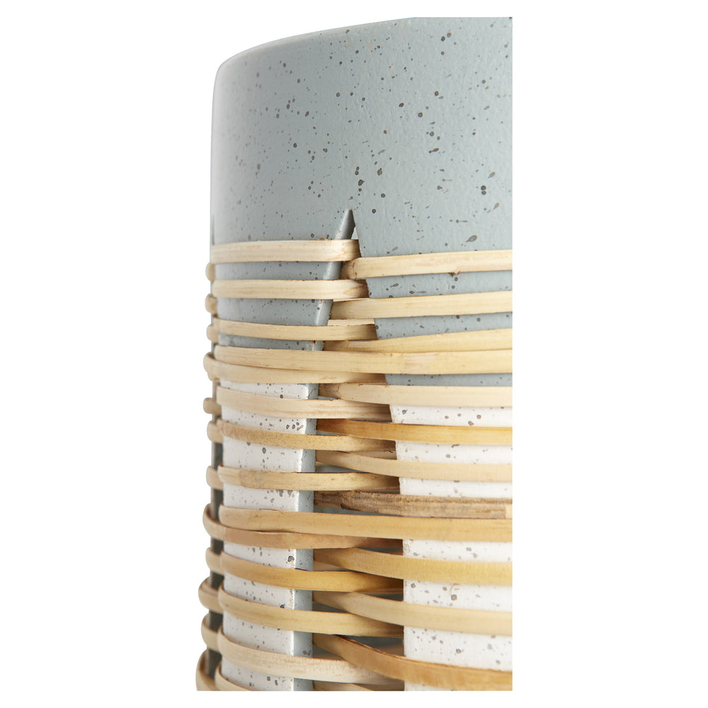 Large Cresent Vase in Grey and Ivory