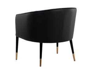 ASHER LOUNGE CHAIR - SPARROW GREY / NAPA BLACK
