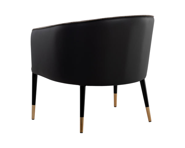 ASHER LOUNGE CHAIR - SPARROW GREY / NAPA BLACK