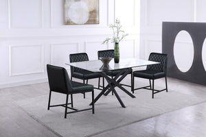 Sophia Dining Table In Matte Black