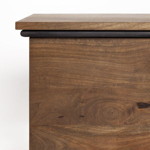 Maddox V Brown Solid Wood TV Stand Media Console with Storage, TV up to 85"