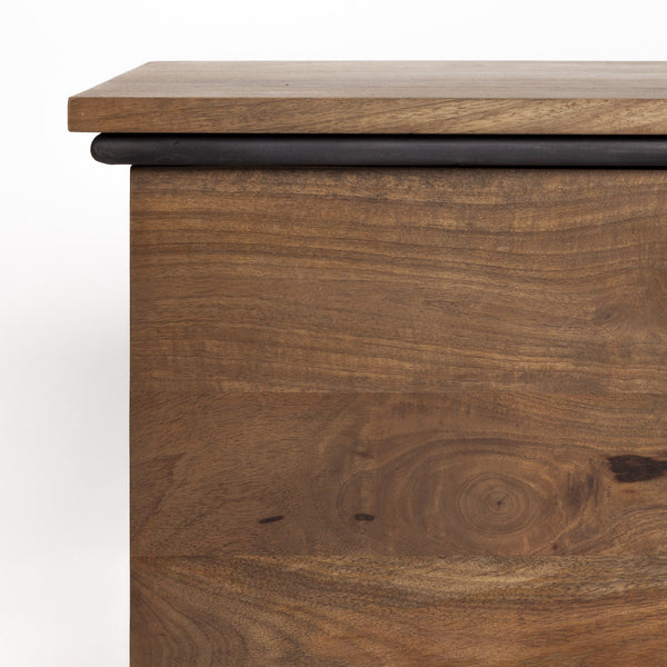 Maddox V Brown Solid Wood TV Stand Media Console with Storage, TV up to 85"