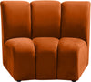 Lynda Modular Chair In Cognac Velvet