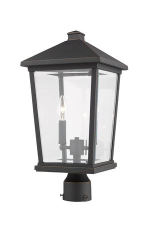 Beacon 2 Light Outdoor Post Mount Fixture in Oil Rubbed Bronze Finish