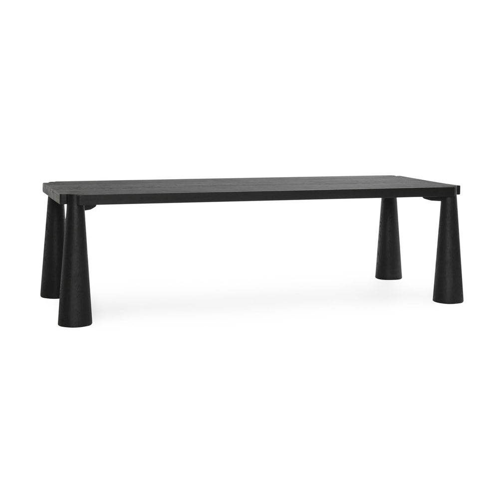 Atrop Solid Oak Dining Table - Ink Black Finish