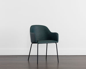 HENSLEY DINING ARMCHAIR - DARK TEAL
