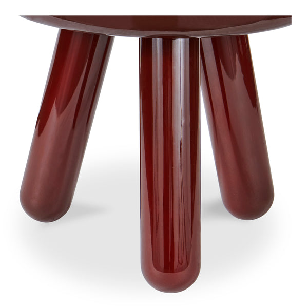 Moe's Joy Accent Table in Deep Red Lacquer