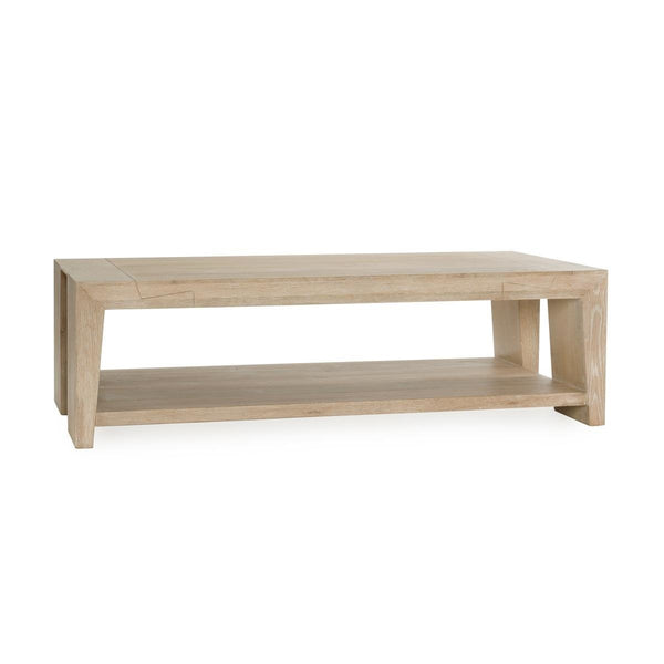 Troy Solid Wood Rectangle Coffee Table - Aged Cream