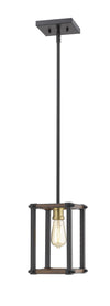 Kirkland 1 Light Mini Pendant in Rustic Mahogany Finish