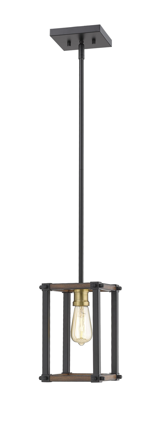 Kirkland 1 Light Mini Pendant in Rustic Mahogany Finish