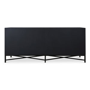 Mako Sideboard in Black Oak with Gold Accents